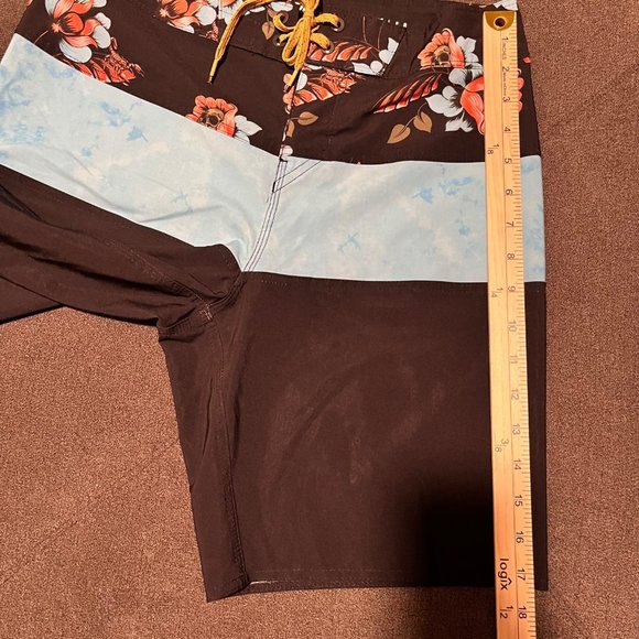 Billabong Men's Board Shorts Size 28 Recycler Pro Tribong Series Black And Blue - Picture 12 of 16